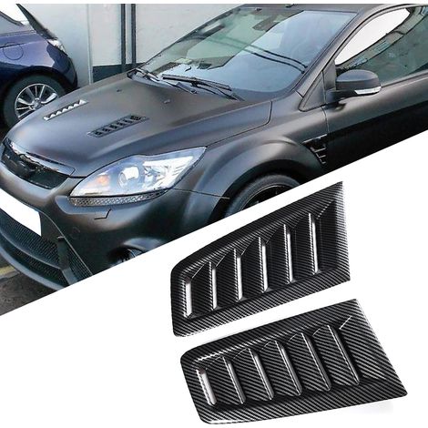 Grille d'aération de capot en ABS pour Ford Focus RS MK2 - Accessoire modifié avec impression par transfert hydrographique (1/5)