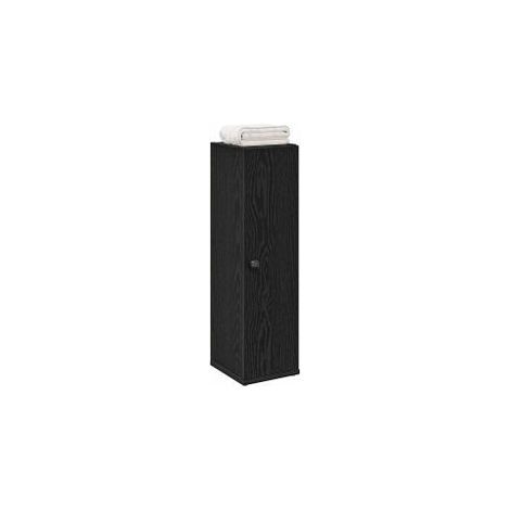 Meuble de salle de bain avec porte-rouleau noir 20,5x22x72 (1/5)