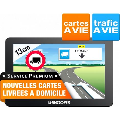 GPS Poids lourds SNOOPER PL5400 - carto gratuite à vie (1/5)