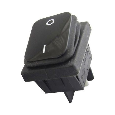 INTERRUTTORE BIPOLARE A SOFFIETTO NERO AD INCASSO 116 A a 250 V AC (34736) (1/2)