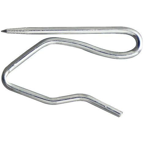 Lot de 100 épingles à crochets métal argenté pour plis de rideaux, rideaux de porte et douche (1/5)