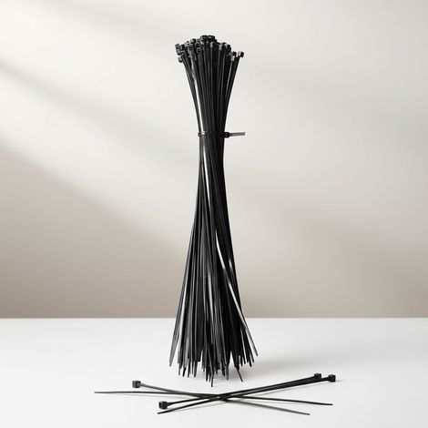 100 pz 350x3,6mm fascette serracavi 350x3,6mm reggicalze portacavi a cremagliera nero