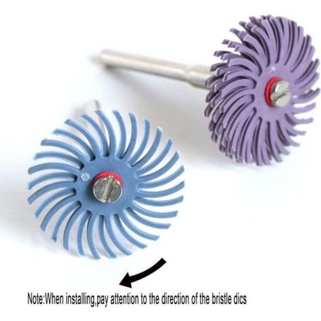 Meule Abrasive Radiale - Diamètre 2,5 cm - Tige 3 mm - Grains 80 à 2500 - Kit 48 Pièces (1/4)
