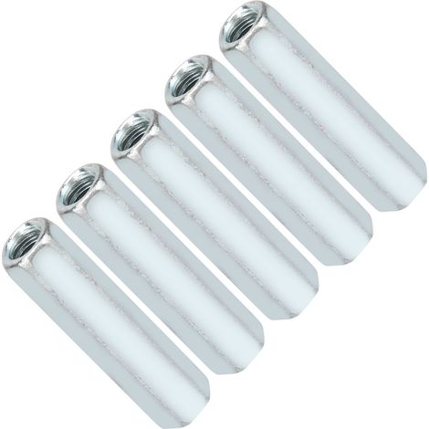 5 pièces M6 40 Écrou à tige longue, écrou hexagonal, entretoise, fixations filetées (1/5)