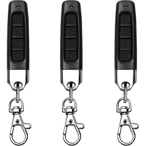 3pcs Ouvre-porte de garage universel 433 MHz de rechange avec émetteur manuel de clonage - Porte-clés électrique durable - Télécommande universelle pour portail électrique, Normal (1/5)