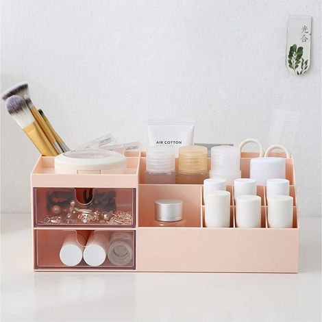 Make-up-Organizer - Mit transparenten Schubladen - Für Badezimmer- oder Schlafzimmertisch - ABS - 5 Fächer (1/5)