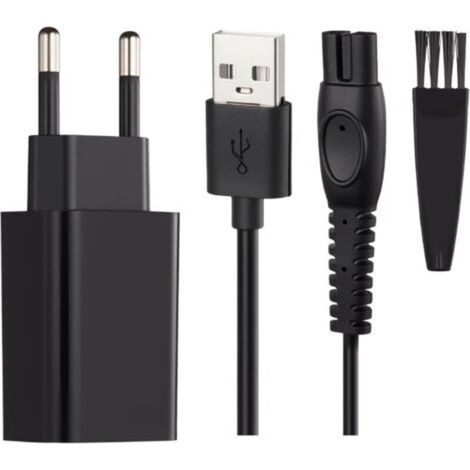 Cavo di ricarica USB Philips da 5 V - Compatibile con QP2724, QP2734, QP2824, QP2834, X3001, S3145, MG5910, BG5021 - Adattatore di alimentazione con cavo da 1,5 m e spazzolina per la pulizia (1/5)