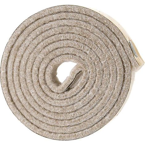 Rouleaux de feutre résistants compatibles avec les surfaces dures (1/2 pouce x 60 pouces blanc cassé) (1/5)