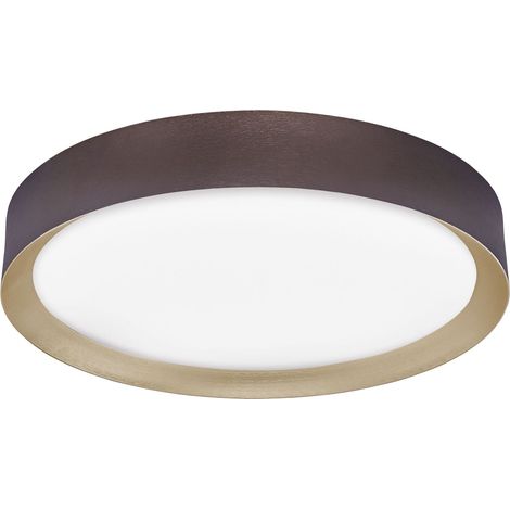 Plafoniera LED Nova Luce Luton alluminio marrone Ø 55 cm 47 W 3000 K per soggiorno 3500 lm rif. 9818451 (1/5)