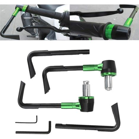 CNC-gefräste Motorrad-Handschützer, Bremshebelschützer, Sturzschutz für den Lenker, grünes Motorrad-Zubehörset (1/5)