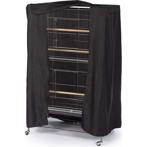 Housse pour cage à perroquet - Housse anti-poussière pour cage à oiseaux - Housse de nuit idéale pour les perroquets - Tissu Oxford 210D - 104 x 69 x 122 cm - Universelle - Occultante - Imperméable - (1/4)