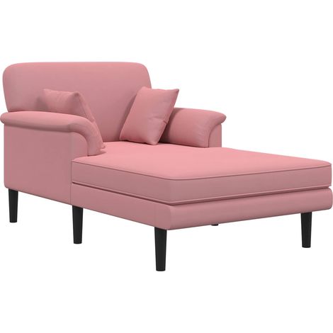 Chaiselongue Rosa Samt vidaXL (1/5)