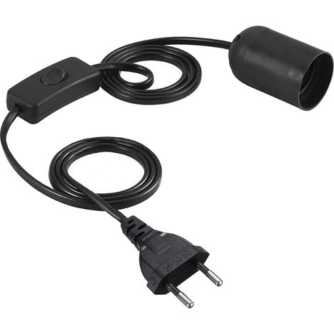Bande chauffante en plastique noir E27 en céramique, interrupteur indépendant, support de lampe pour Reptile, tortue, prise LizardEU 220V (1/5)