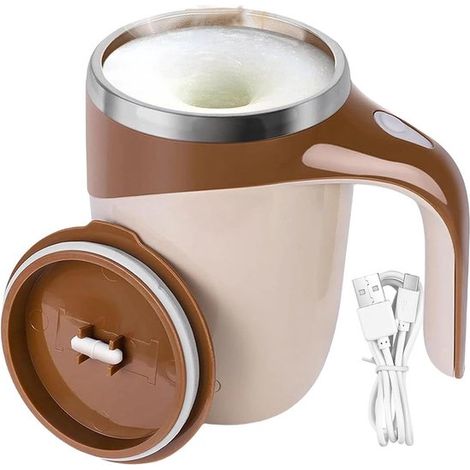 Automatischer Rührbecher magnetischer Kaffeerührbecher 30-Sekunden-Rührbecher mit Deckel elektrischer Hochgeschwindigkeits-Reisebecher zum von (1/5)