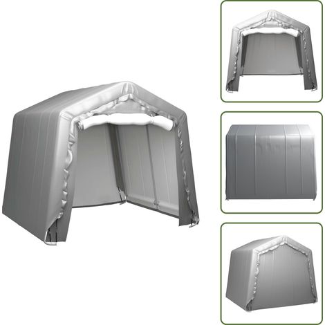 The Living Store Carpa de almacenamiento acero gris 240x240 cm - Carpa exterior