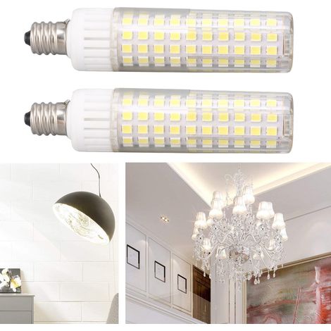 Ampoule LED E12 type « maïs », 2835 SMD, 125 LED, 6000K, pour éclairage domestique. (1/5)
