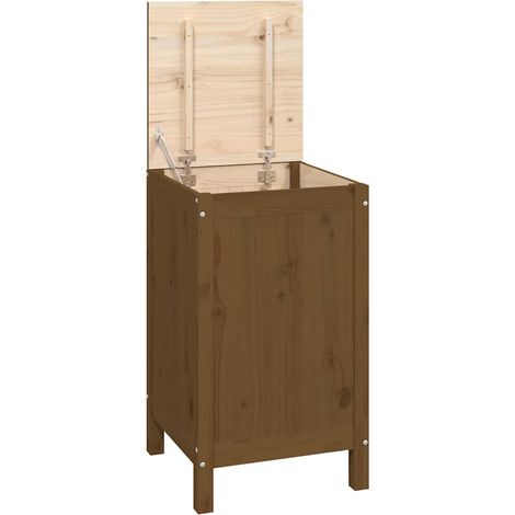 Maison Exclusive - Wäschetruhe Honigbraun 44x44x76cm Massivholz K (1/5)