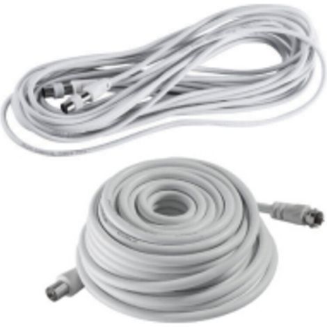 Câbles coaxiaux tv / sat / tnt Câble TV / SAT / TNT 10m Fiche coaxiale 9.52 mm mâle + fiche vissante type F