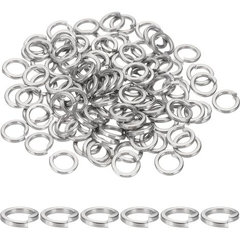 Pack De 100 Rondelle Grower M8 Rondelles Frein Fendues Argent (1/5)