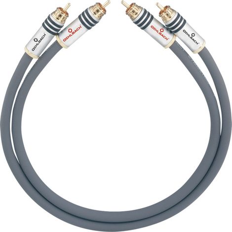 Cinch Audio Anschlusskabel [2x Cinch-Stecker - 2x Cinch-Stecker] 0.50 m Anthrazit vergoldete Steckko
