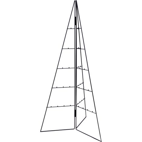 Spetebo – Arbre métallique noir 100 cm – Support décoratif pour boules de Noël – 33 crochets – Design moderne