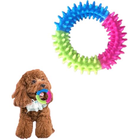 Lot de 1 Jouets à mâcher pour Chiot Anneau à 360° Nettoie Les Dents et apaise Les démangeaisons en Caoutchouc pour la santé bucco Dentaire Jouet à mâcher interactif pour Chiot (1/5)
