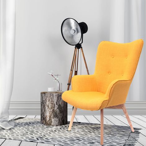 Fauteuil - HOME DECO FACTORY - Helsinki - Jaune