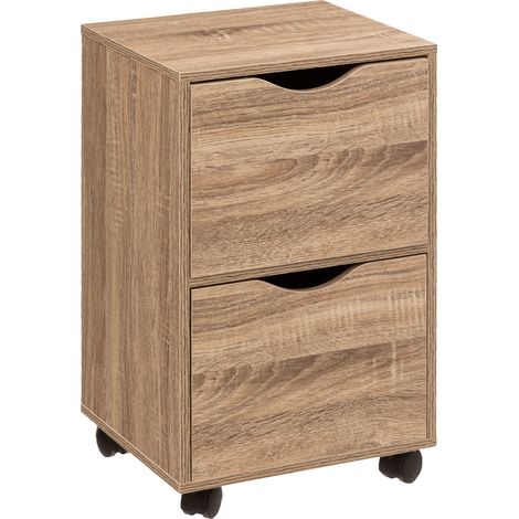 Torre de 2 puertas con ruedas efecto madera - 5five (1/7)