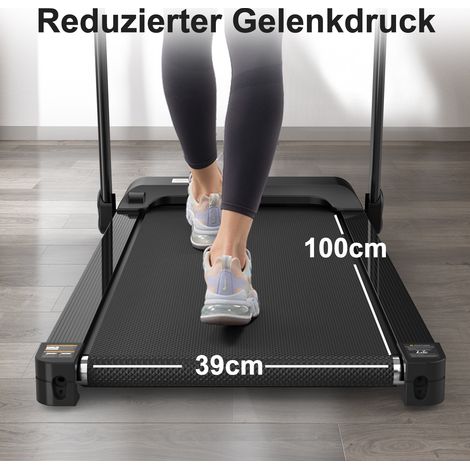 Tapis de course électrique pliable 12 km/h avec écran LED, App et support tablette OKMYHOME (1/5)