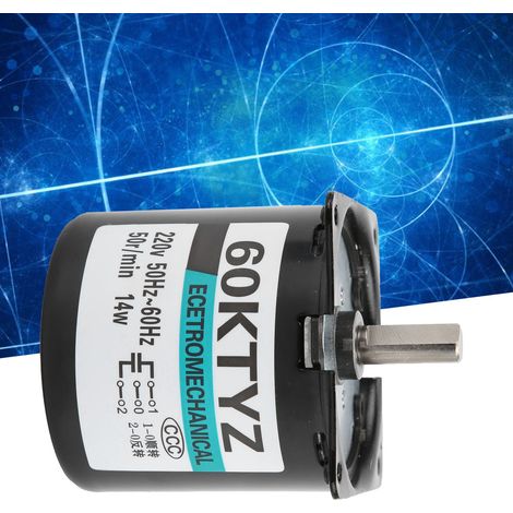 AC-Synchronmotor XD60KTYZ, 14W Permanentmagnet-Langsamläufermotor, drehmomentstarker und drehzahlsteuerbarer bidirektionaler Mikromotor, Exzenterwelle, 50 U/min, AC220V. (1/5)
