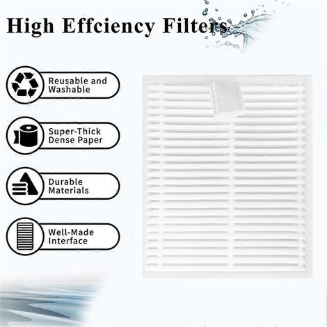 17 pièces de rechange pour aspirateur robot Roidmi Eve CC / SDJ12RM : brosse latérale principale, filtre HEPA, lingette de nettoyage et sac à poussière() (1/4)