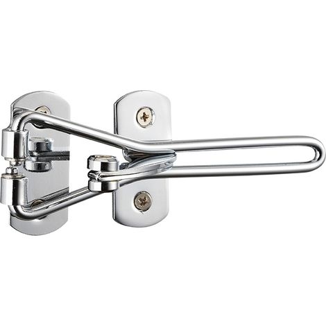 Apriporta di sicurezza per porta d'ingresso, gancio acciaio, cromato, limitatore apertura - THIRARD