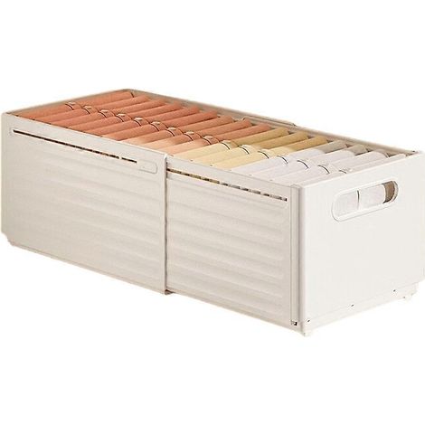 Verstellbare Aufbewahrungsbox für Socken und Unterwäsche, 1-teilig, mit ausziehbarer Schublade für den Küchenschrank, Größe L (1/5)