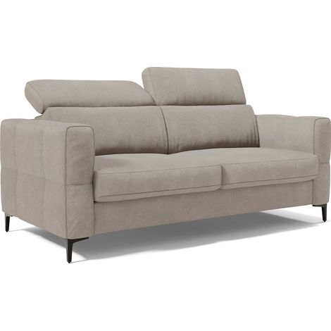 Gardenia Schlafsofa mit 18 cm hoher Matratze wasserfestem Stoff T02 178 cm (mat. 120x197) Hellgrau