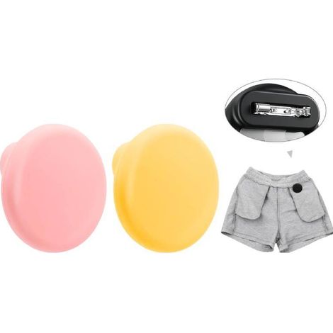 Set mit 2 Stück: AirTag für Kinder AirTag-Halterung für Kinder Hülle für GPS-Tracker für Kinder (rosa und gelb) (1/5)