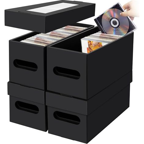 CD Storage Boxes, CD Storage Containers Holds 120 CDs, 180 CDs and 660 CDs in CD Sleeves (1/2)