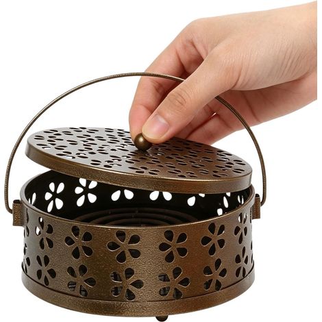 Porte-Encens Rond Résistant Chaleur Antidérapant Portable Support De Rangement D'Encens pour Intérieur et Extérieur Jardin Maison Balcon Terrasse Patio Randonnée Camping et (1/5)