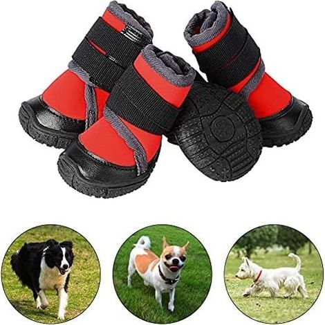 4 pièces de bottes pour chien (1/4)