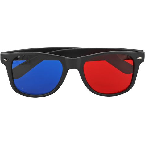 Lunettes 3D Rouge Bleu Cadre Plastique Léger Lentilles Résine pour Cinéma Jeux (1/5)