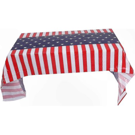 Nappe Patriotique Rouge Blanc Bleu pour Fêtes Nationales 137x273cm Lot de 1 (1/5)