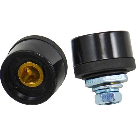 Câble pour Torche de Soudage TIG Prise du Connecteur de Soudage DKZ10-25 200A Connecteur Raccord Rapide style Dinse en Couleur Noire 2 pièces (1/5)