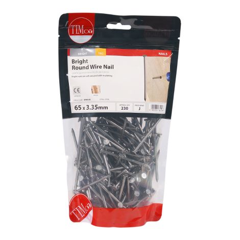 TIMCO Round Wire Nails Bright - 65 x 3.35