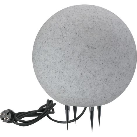 Lampada sfera da giardino grigia 30cm E27 IP65 Polux (1/3)