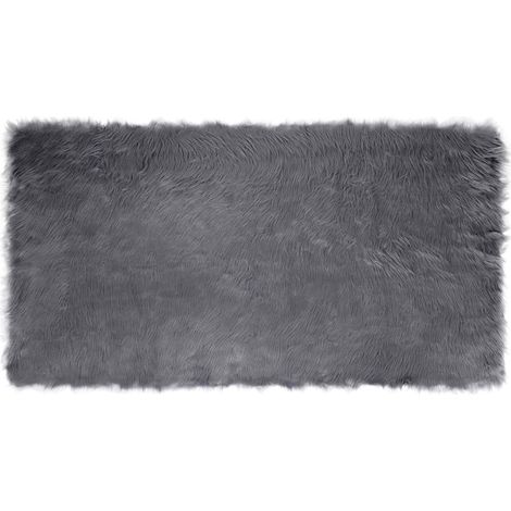 Maison Exclusive - Alfombra de de oveja sintética TAFALLA Gris an