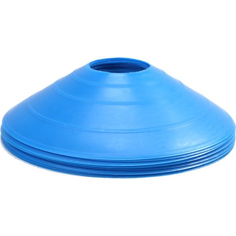 Lot de 10 cônes de football en forme de disque, résistants et parfaits pour marquer le terrain lors de l'entraînement d'agilité, du football, des activités sportives pour enfants et autres sports. Dim (1/5)