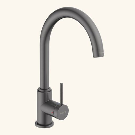 Robinet cuisine Luisina bec pivotant gris graphite RAPHAEL (1/5)