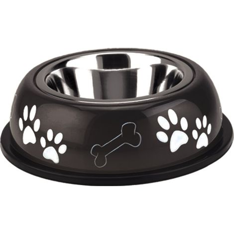 Gamelle pour Chien Brun/Noir 25 cm 0,75 L