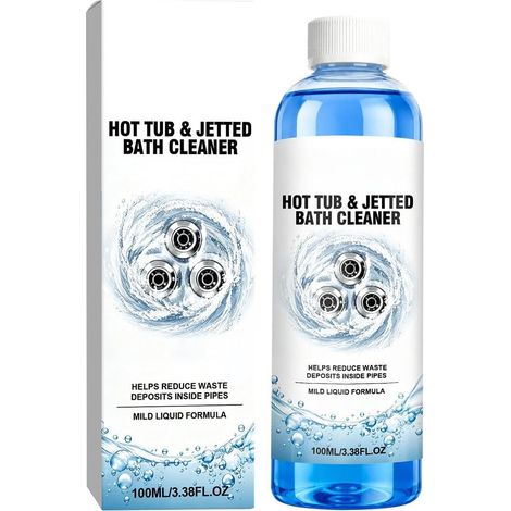 Nettoyant d ' entretien pour bain à liquide 100 ml, mélange d ' entretien pour domestique, aide à réduire l ' accumulation à l ' intérieur des tuyaux, conception de bouteille portable (1/5)