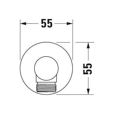 Duravit Wandanschlussbogen, Rosette rund, 55x102mm, UV0630009070 (1/5)