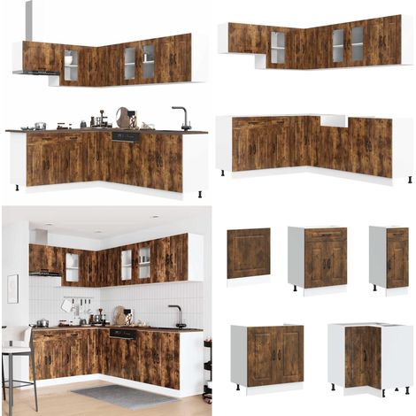 vidaXL Ensemble d'armoires de cuisine 11 pcs Kalmar bois d'ingénierie (1/5)